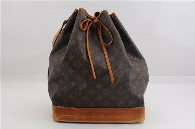 Authentic Louis Vuitton Monogram Noe Shoulder Drawstring Bag M42224 LV 3283F