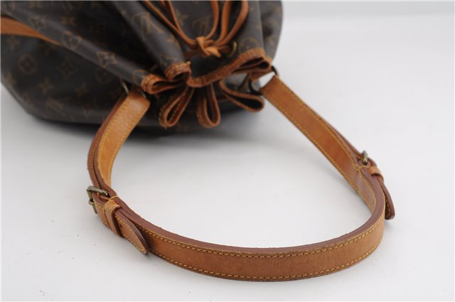 Authentic Louis Vuitton Monogram Noe Shoulder Drawstring Bag M42224 LV 3283F
