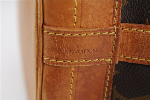 Authentic Louis Vuitton Monogram Noe Shoulder Drawstring Bag M42224 LV 3283F