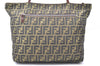 Authentic FENDI Zucca Vintage Shoulder Tote Bag Nylon Leather Brown 3284I