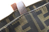 Authentic FENDI Zucca Vintage Shoulder Tote Bag Nylon Leather Brown 3284I