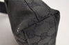 Authentic GUCCI Vintage Waist Body Bag Purse GG Canvas Leather 92543 Black 3285I