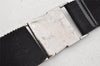 Authentic GUCCI Vintage Waist Body Bag Purse GG Canvas Leather 92543 Black 3285I