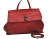 Authentic GUCCI Bamboo Daily 2Way Hand Shoulder Bag Leather 370880 Red 3287I