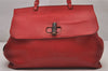 Authentic GUCCI Bamboo Daily 2Way Hand Shoulder Bag Leather 370880 Red 3287I
