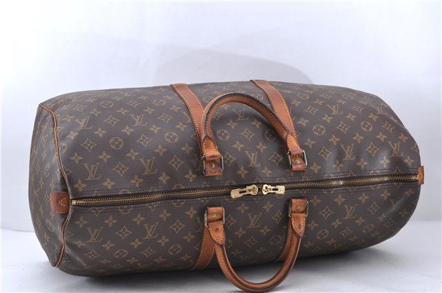 Authentic LOUIS VUITTON Monogram Keepall 55 Boston Bag M41424 LV 3291C