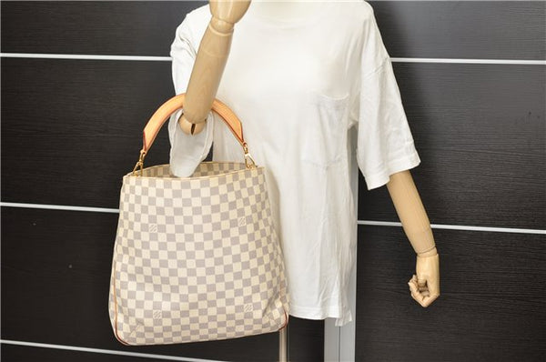 Authentic Louis Vuitton Damier Azur Soffi 2Way Shoulder Hand Bag N41216 LV 3293D