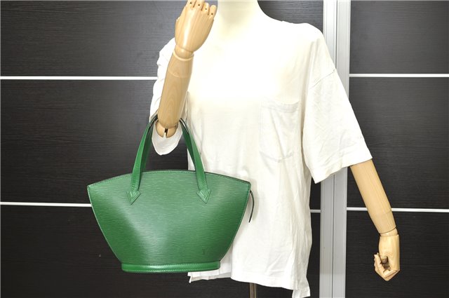 Authentic Louis Vuitton Epi Saint Jacques Hand Bag Green M52274 LV 3294D