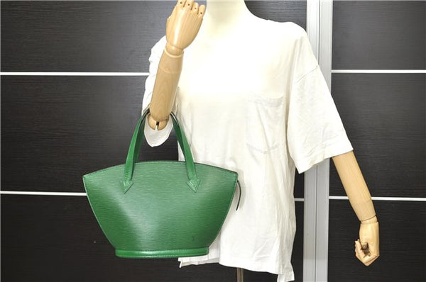 Authentic Louis Vuitton Epi Saint Jacques Hand Bag Green M52274 LV 3294D