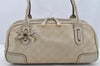 Authentic GUCCI Princy Guccissima GG Leather Shoulder Bag 161720 White 3294I