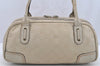 Authentic GUCCI Princy Guccissima GG Leather Shoulder Bag 161720 White 3294I