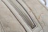 Authentic GUCCI Princy Guccissima GG Leather Shoulder Bag 161720 White 3294I