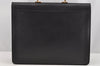 Authentic GUCCI Bamboo Vintage 2Way Briefcase Business Bag Leather Black 3295I