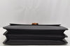 Authentic GUCCI Bamboo Vintage 2Way Briefcase Business Bag Leather Black 3295I