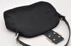 Authentic FENDI Mamma Baguette Shoulder Hand Bag Jersey Leather Black 3296I