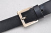 Authentic FENDI Zucchino Shoulder Bag Purse Canvas Leather Navy Blue 3297I