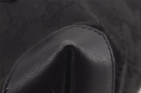 Authentic GUCCI Vintage Shoulder Tote Bag GG Canvas Leather 0190402 Black 3298I