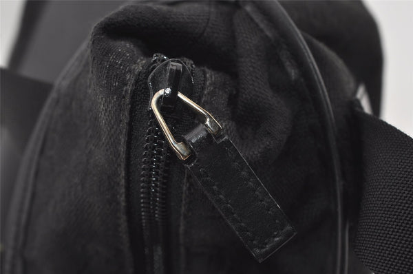 Authentic GUCCI Vintage Shoulder Tote Bag GG Canvas Leather 0190402 Black 3298I