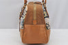 Authentic PRADA Vintage Canvas Leather Nylon Shoulder Hand Bag Purse Brown 3299I