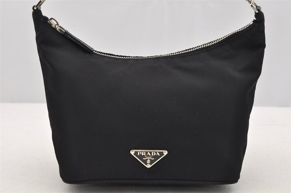 Authentic PRADA Nylon Tessuto Leather Shoulder Hand Bag Purse Black 3300I