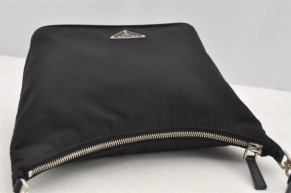 Authentic PRADA Nylon Tessuto Leather Shoulder Hand Bag Purse Black 3300I