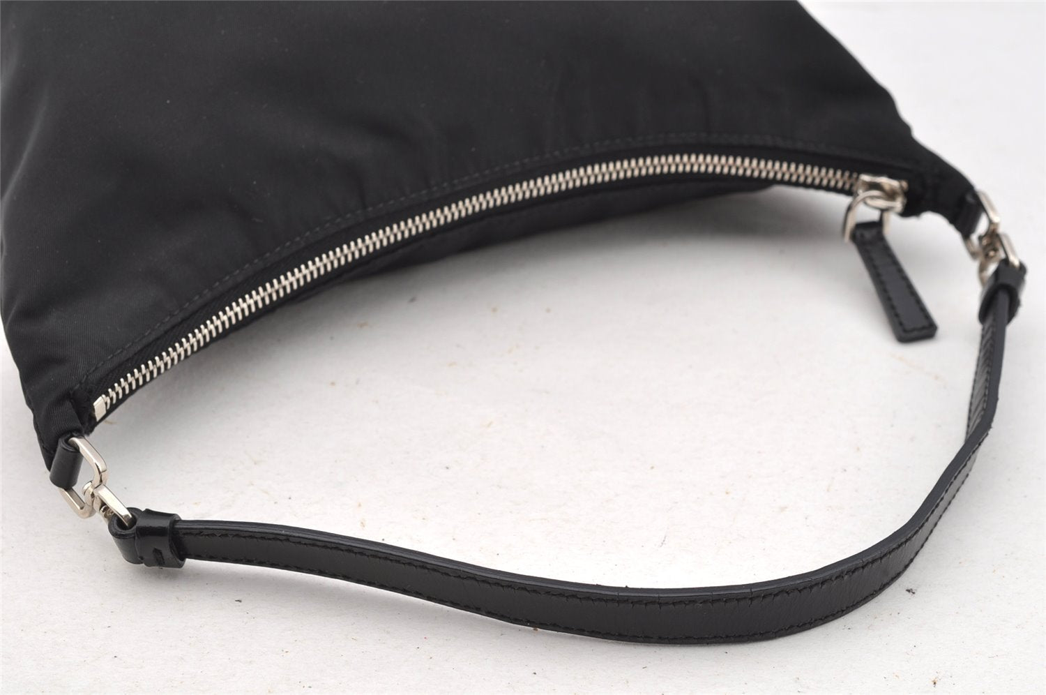 Authentic PRADA Nylon Tessuto Leather Shoulder Hand Bag Purse Black 3300I