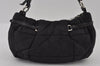 Authentic PRADA Crispy Nylon Ca Tessuto Leather Shoulder Bag BR3815 Black 3301I