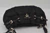 Authentic PRADA Crispy Nylon Ca Tessuto Leather Shoulder Bag BR3815 Black 3301I