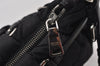 Authentic PRADA Crispy Nylon Ca Tessuto Leather Shoulder Bag BR3815 Black 3301I