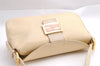 Authentic FENDI Mamma Baguette Shoulder Hand Bag Purse Leather White 3303I