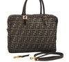 Authentic FENDI Zucca 2Way Shoulder Hand Bag Canvas Leather Brown 3306I