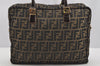 Authentic FENDI Zucca 2Way Shoulder Hand Bag Canvas Leather Brown 3306I