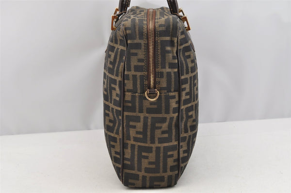 Authentic FENDI Zucca 2Way Shoulder Hand Bag Canvas Leather Brown 3306I