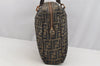 Authentic FENDI Zucca 2Way Shoulder Hand Bag Canvas Leather Brown 3306I
