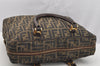Authentic FENDI Zucca 2Way Shoulder Hand Bag Canvas Leather Brown 3306I