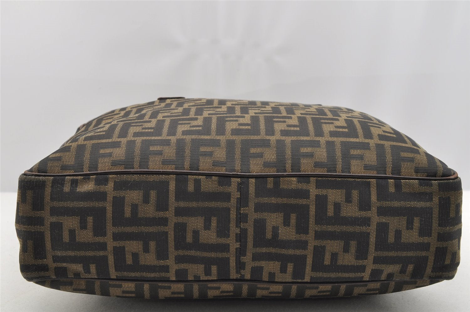 Authentic FENDI Zucca 2Way Shoulder Hand Bag Canvas Leather Brown 3306I