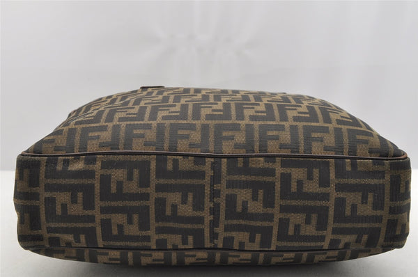 Authentic FENDI Zucca 2Way Shoulder Hand Bag Canvas Leather Brown 3306I