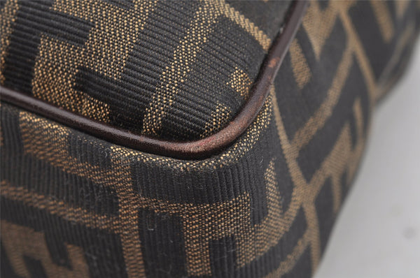 Authentic FENDI Zucca 2Way Shoulder Hand Bag Canvas Leather Brown 3306I