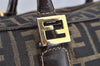 Authentic FENDI Zucca 2Way Shoulder Hand Bag Canvas Leather Brown 3306I
