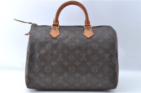 Authentic Louis Vuitton Monogram Speedy 30 Hand Boston Bag M41526 LV 3307C