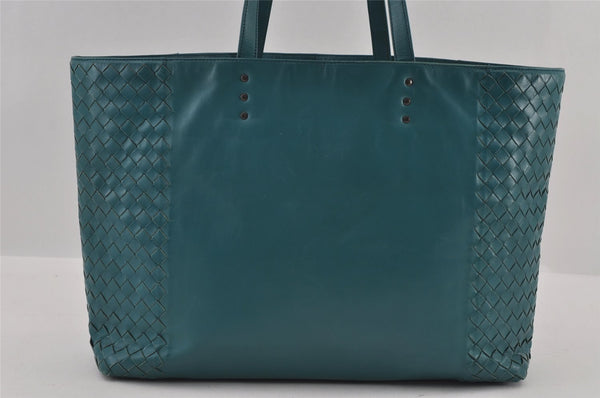 Authentic BOTTEGA VENETA Intrecciato Leather Shoulder Hand Tote Bag Blue 3309I