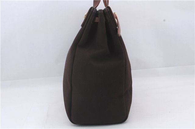 Authentic HERMES Her Bag Cabas PM & GM Shoulder Tote Bag Brown 3310D