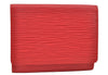 Authentic Louis Vuitton Epi Enveloppe Carte De Visit Card Case M5658E Red 3312I