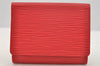 Authentic Louis Vuitton Epi Enveloppe Carte De Visit Card Case M5658E Red 3312I