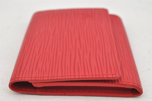 Authentic Louis Vuitton Epi Enveloppe Carte De Visit Card Case M5658E Red 3312I