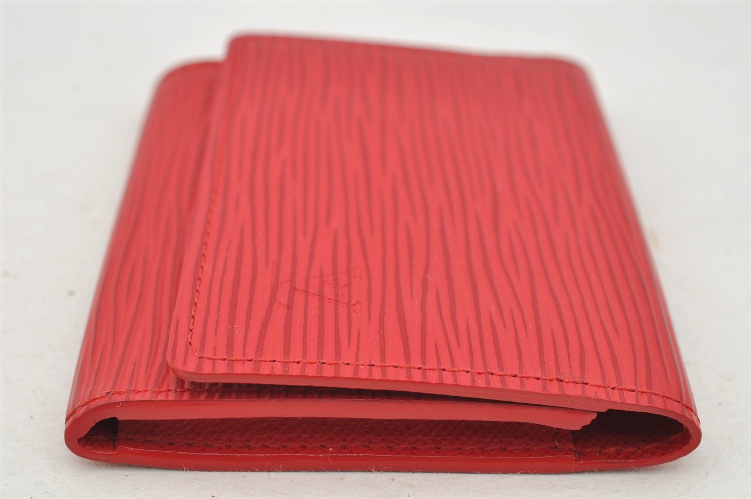 Authentic Louis Vuitton Epi Enveloppe Carte De Visit Card Case M5658E Red 3312I