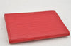 Authentic Louis Vuitton Epi Enveloppe Carte De Visit Card Case M5658E Red 3312I