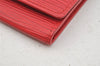 Authentic Louis Vuitton Epi Enveloppe Carte De Visit Card Case M5658E Red 3312I