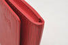 Authentic Louis Vuitton Epi Enveloppe Carte De Visit Card Case M5658E Red 3312I