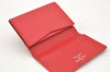 Authentic Louis Vuitton Epi Enveloppe Carte De Visit Card Case M5658E Red 3312I